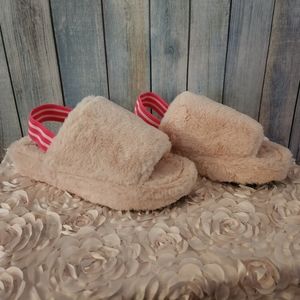 Steve Madden Pink Fuzzy Slippers